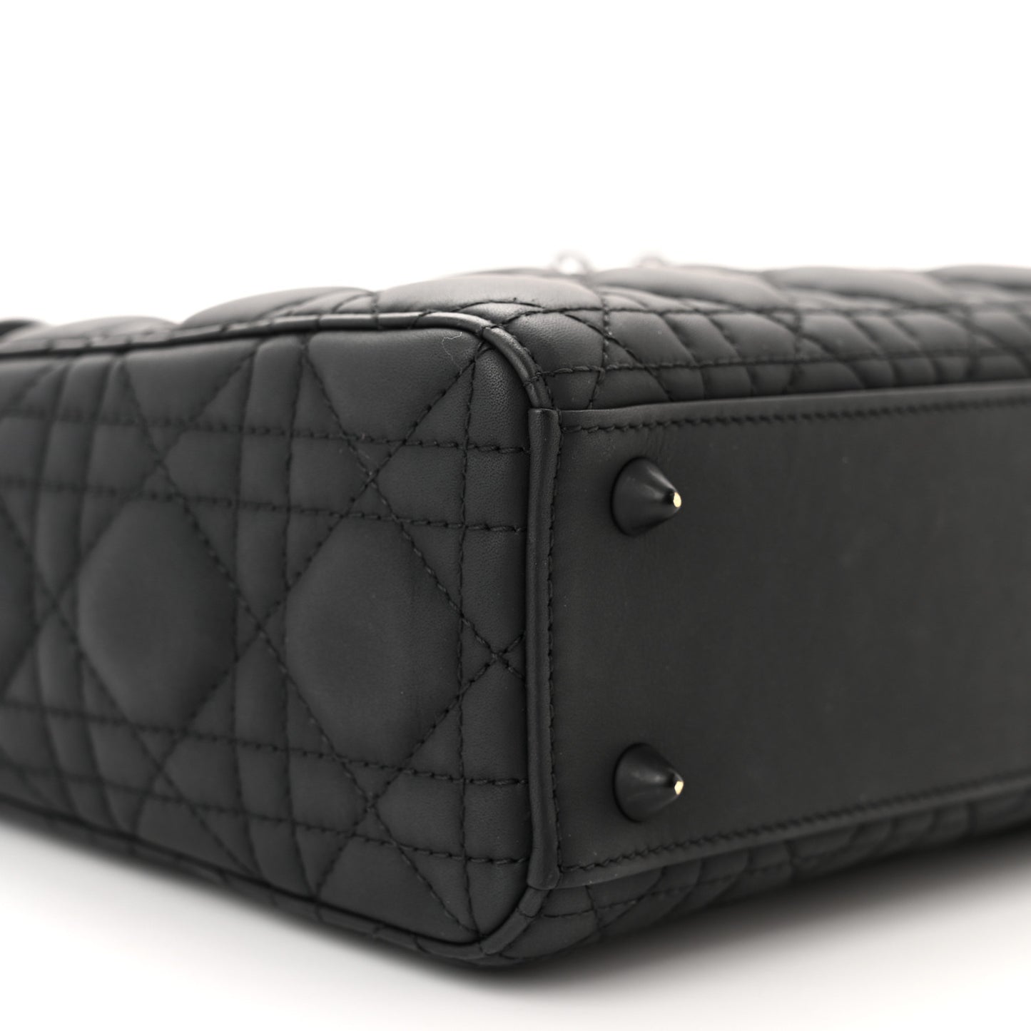 Ultra Matte Calfskin Cannage Small My ABCDior Lady Dior Black