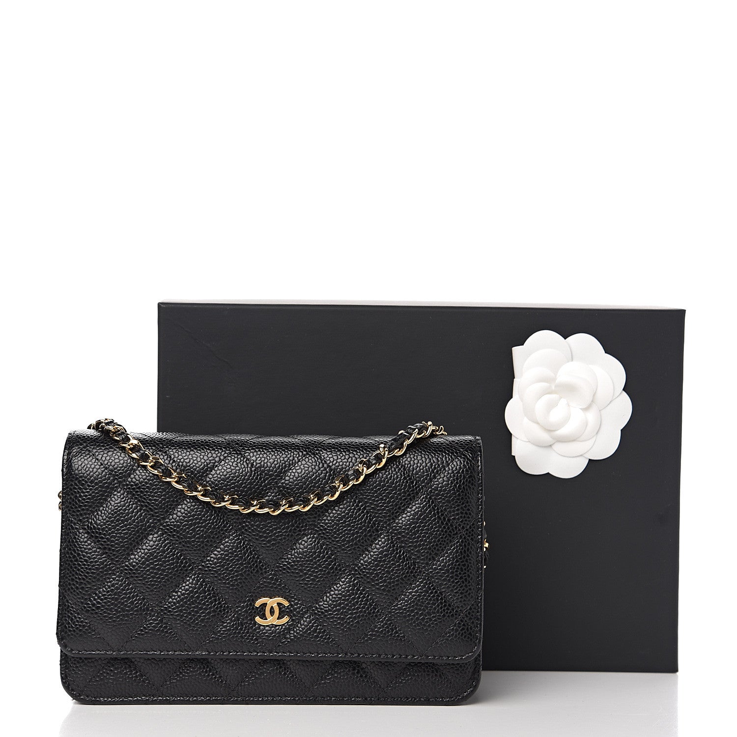 Chanel Caviar Quilted Wallet On Chain WOC Black 11 of 11
