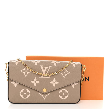 Louis Vuitton Empreinte Monogram Giant Felicie Pochette Tourterelle Creme 10 of 10