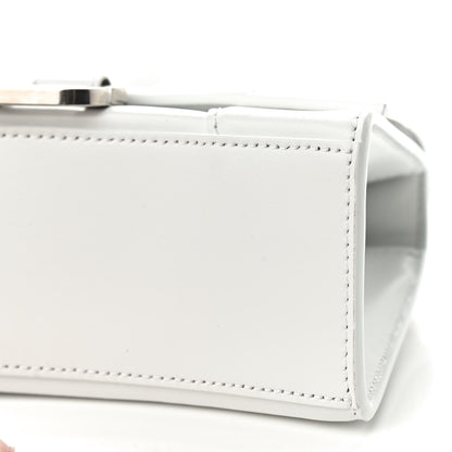 Balenciaga Box Calfskin Graffiti Logo Hourglass Top Handle Bag XS White Light Silver 5 of 7