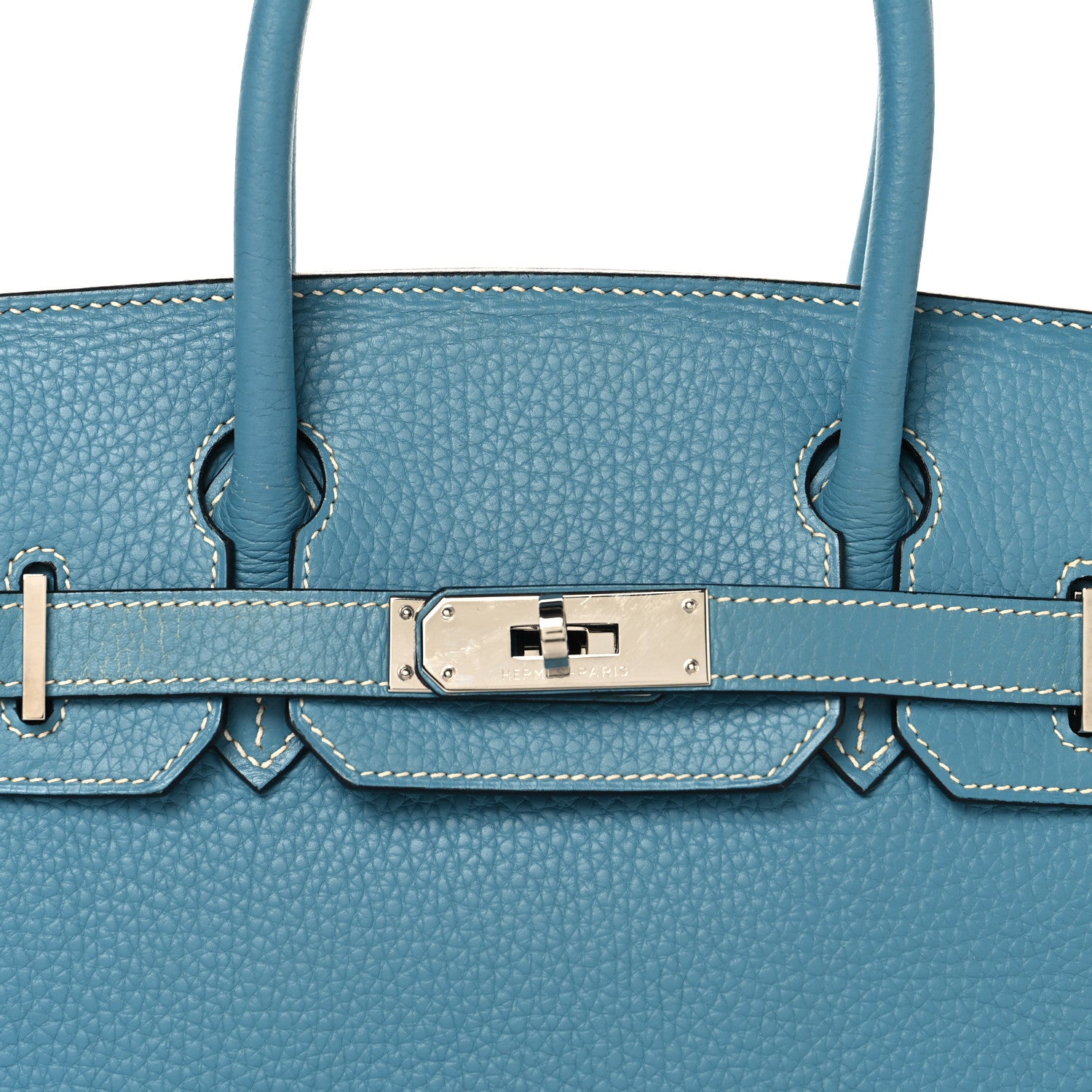 Hermes Togo Birkin 30 Blue Jean 8 of 15