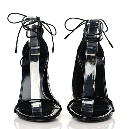Saint Laurent Tassel Embellished Calfskin Ankle-Wrap Sandals 35 Black 2 of 9