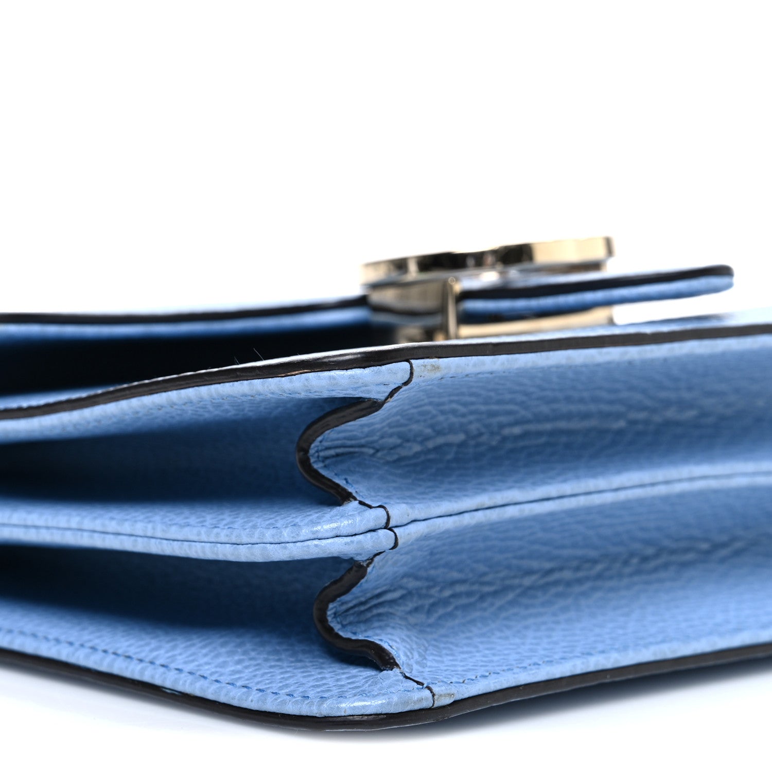 Gucci Dollar Calfskin Small Interlocking G Shoulder Bag Mineral Blue 9 of 11