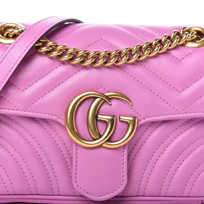 Gucci Calfskin Matelasse Mini GG Marmont Shoulder Bag Candy Mousse 11 of 11