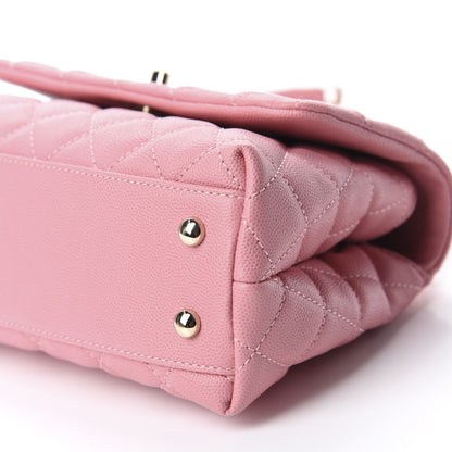 Chanel Caviar Quilted Mini Coco Handle Flap Pink 6 of 10