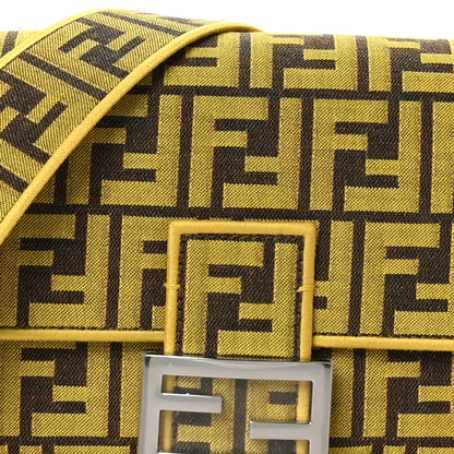 Fendi x FRGMT Woven Fabric Jacquard FF Embroidered Baguette Mimosa 8 of 10