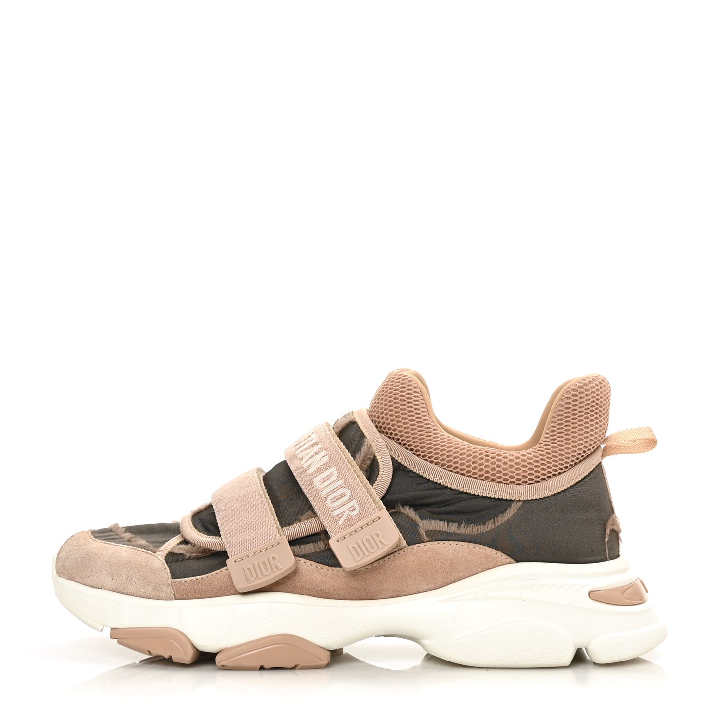 Technical Fabric Nylon Camouflage Womens D-Wander Sneakers 40 Nude