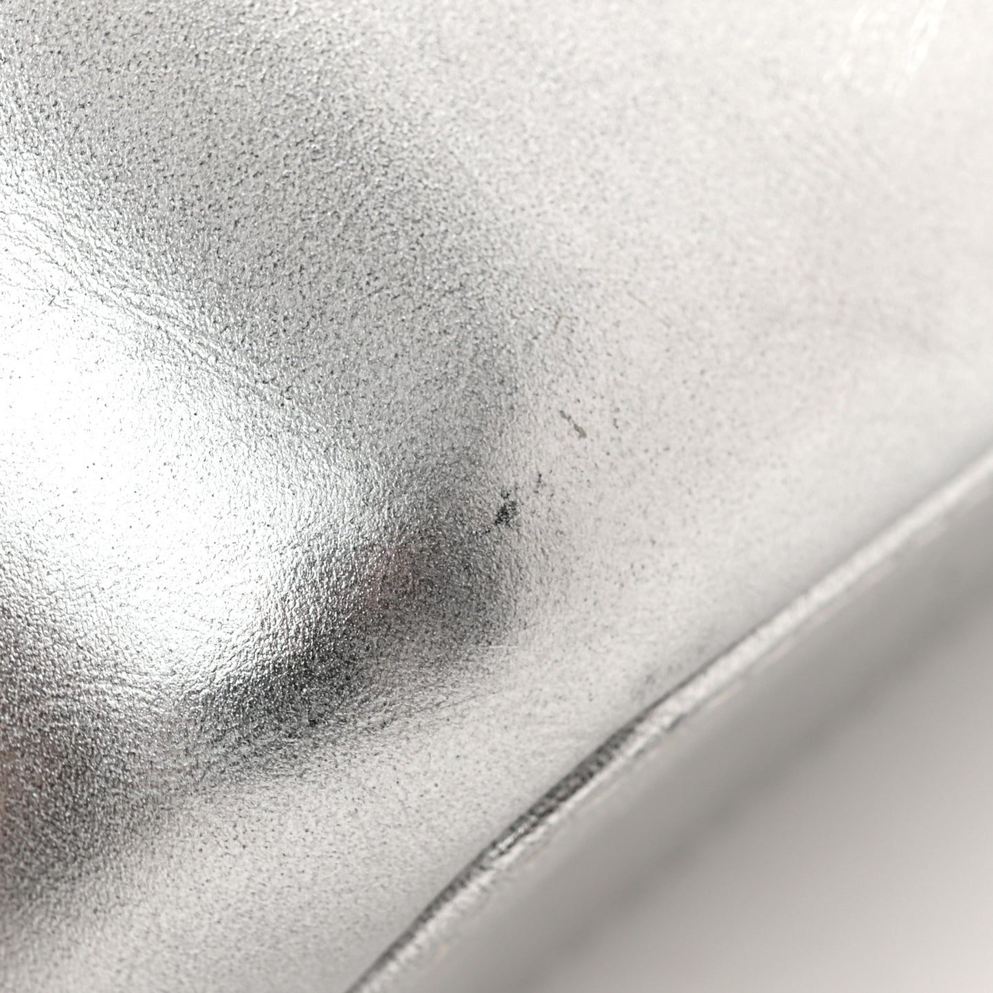Metallic Aged Calfskin Quilted Medium Gabrielle Hobo Silver