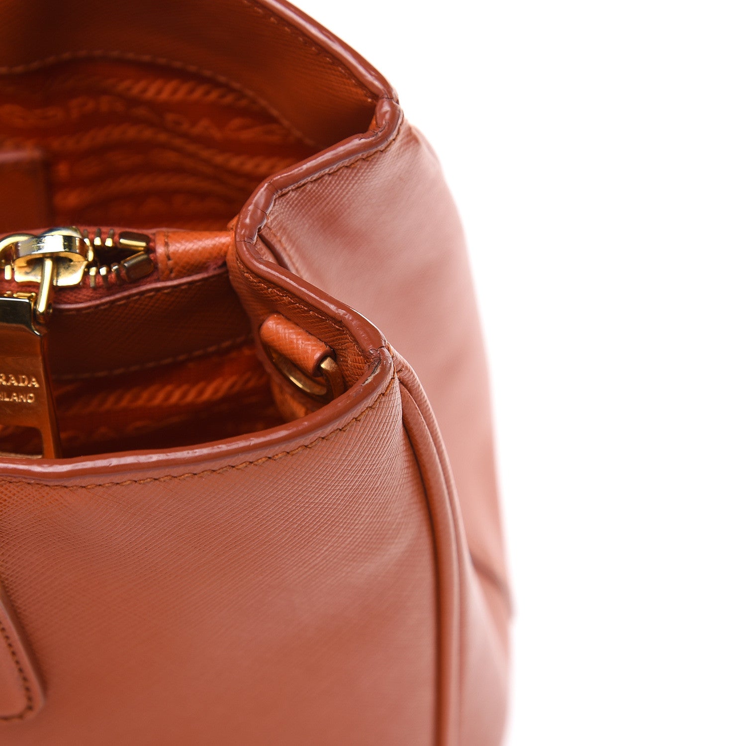 Prada Saffiano Lux Medium Tote Papaya 13 of 22
