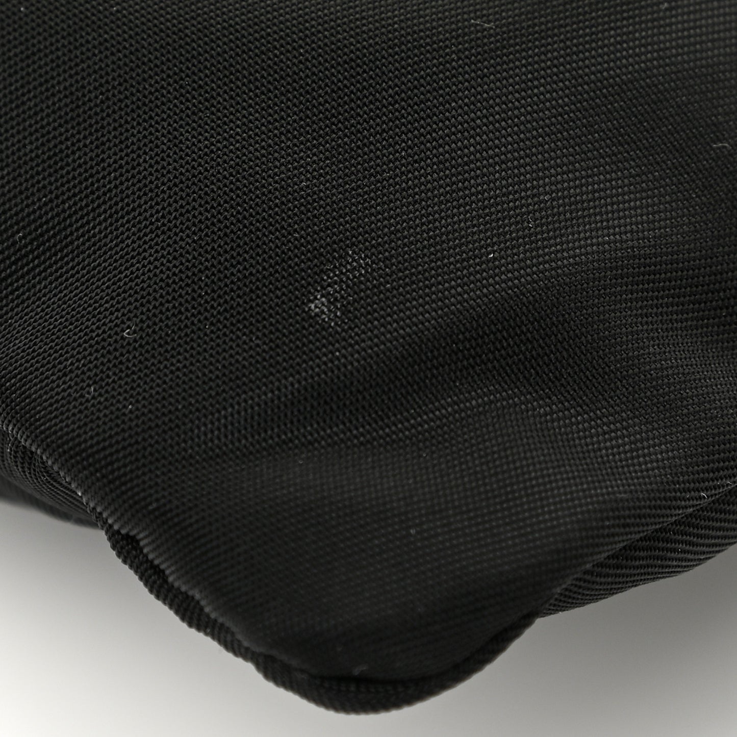 Nylon Small Flat Messenger Bag Black