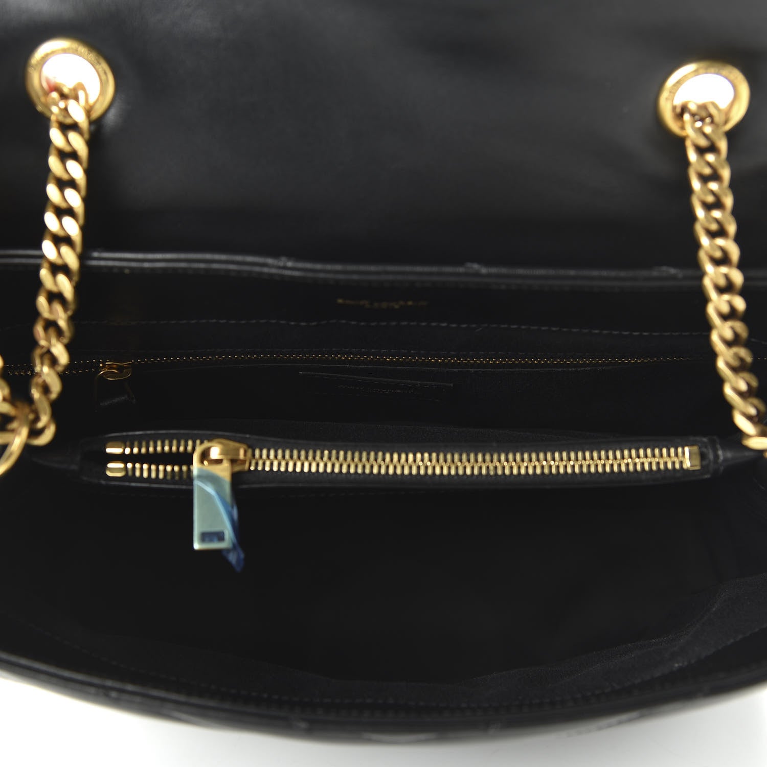 Saint Laurent Calfskin Y Quilted Monogram Medium Loulou Chain Satchel Black 5 of 9