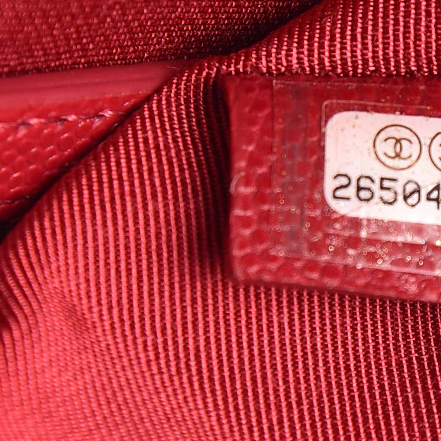 Chanel Caviar Quilted Medium Cosmetic Case Dark Red 6 of 6