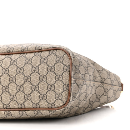 Gucci Soft GG Supreme Monogram Small Crossbody Tote Beige Cuir 9 of 11