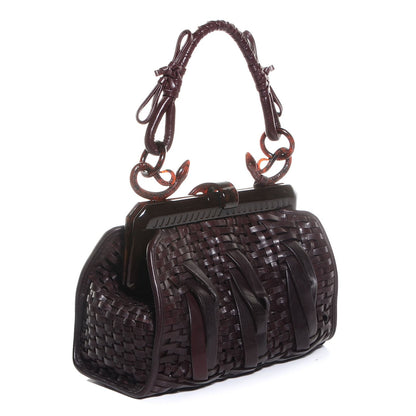 Christian Dior Leather Samourai 1947 Intrecciato Frame Bag Brown 3 of 7