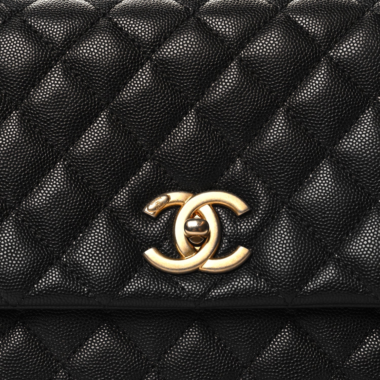 Chanel Caviar Quilted Small Coco Handle Flap Black 8 of 10