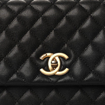 Chanel Caviar Quilted Small Coco Handle Flap Black 8 of 10
