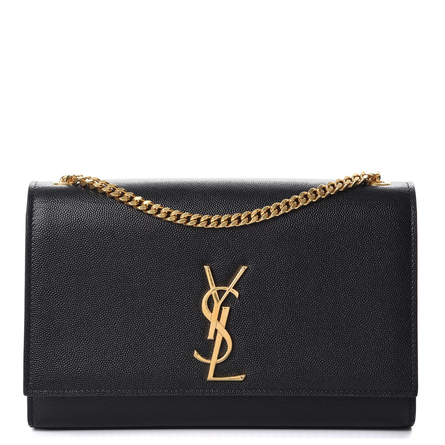 Grain De Poudre Medium Classic Monogram Kate Satchel Black