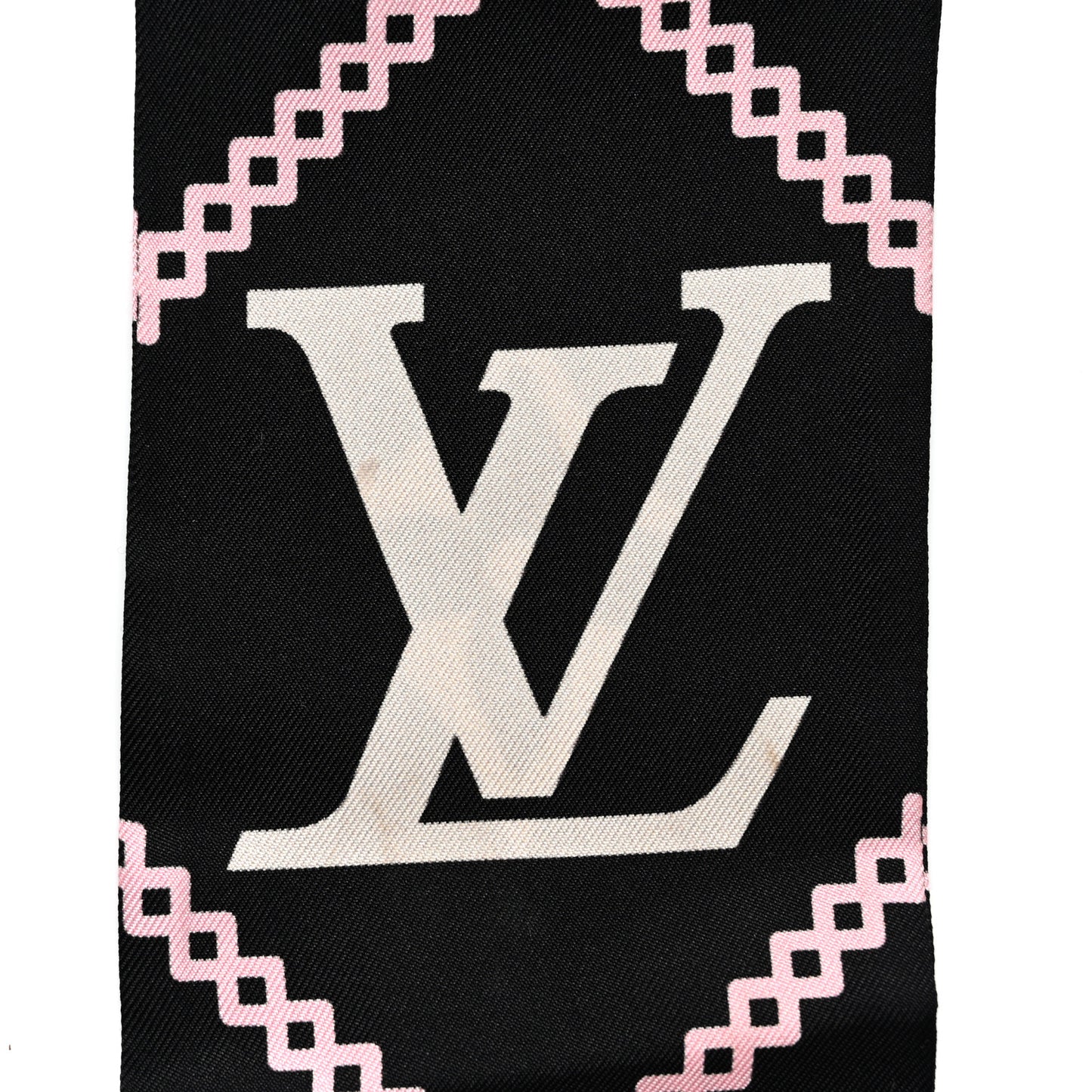 Silk Monogram Croisillon Bandeau Black