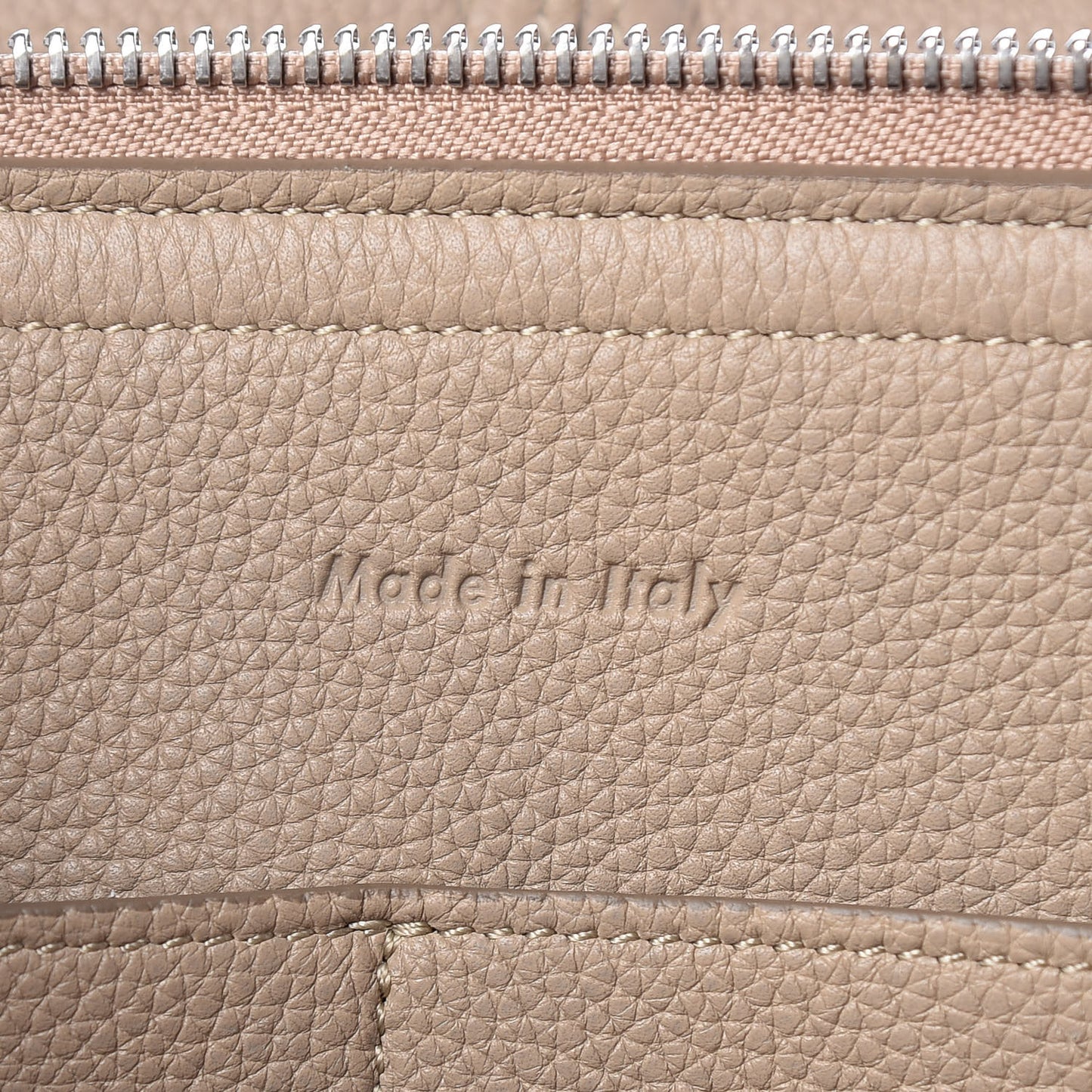Baby Grained Calfskin Small Tri-Fold Bag Light Taupe