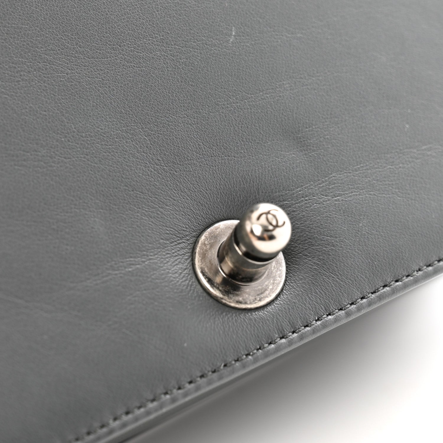 Chanel Calfskin Quilted Small Boy Flap Dark Grey 15 of 15