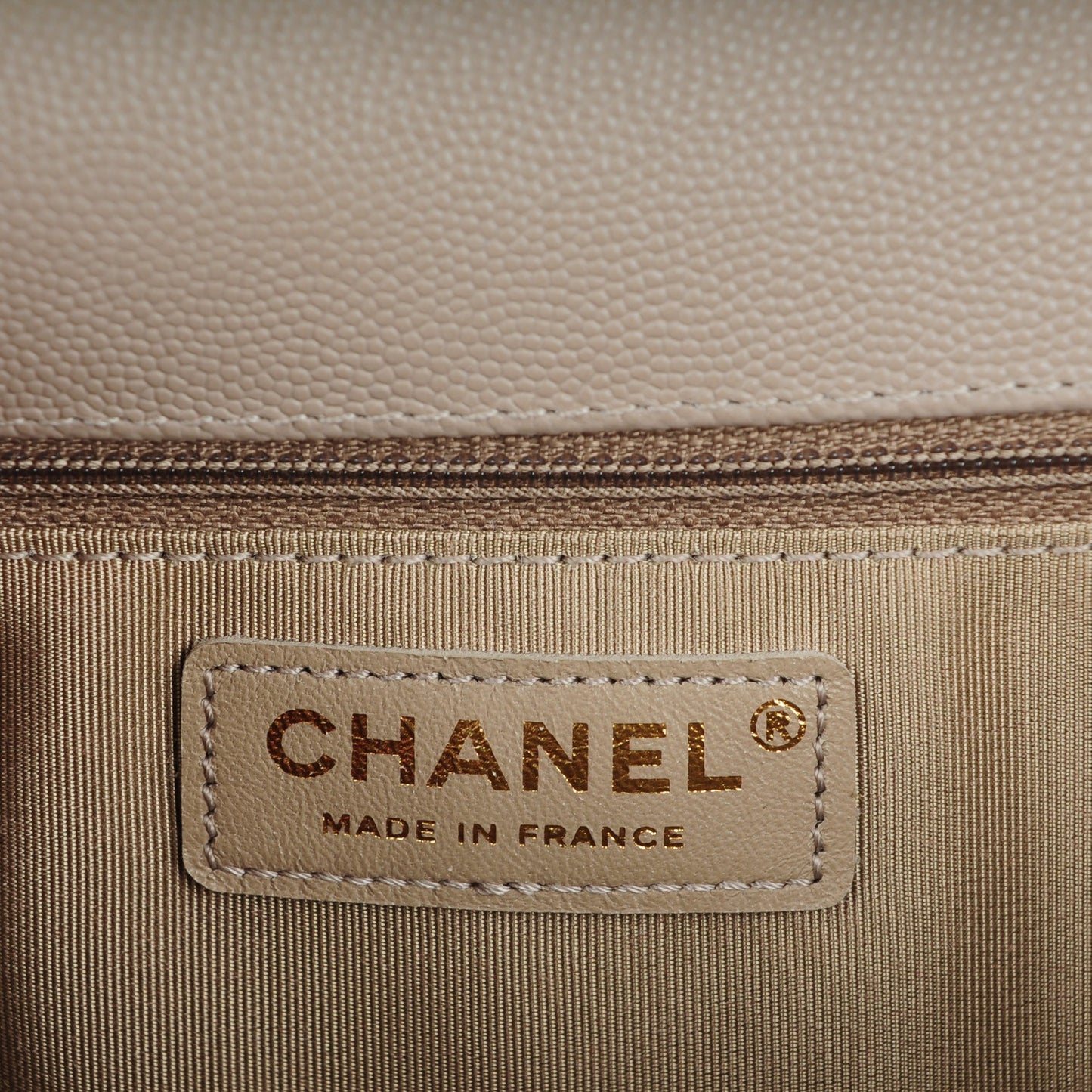 Caviar Quilted New Medium Boy Flap Dark Beige