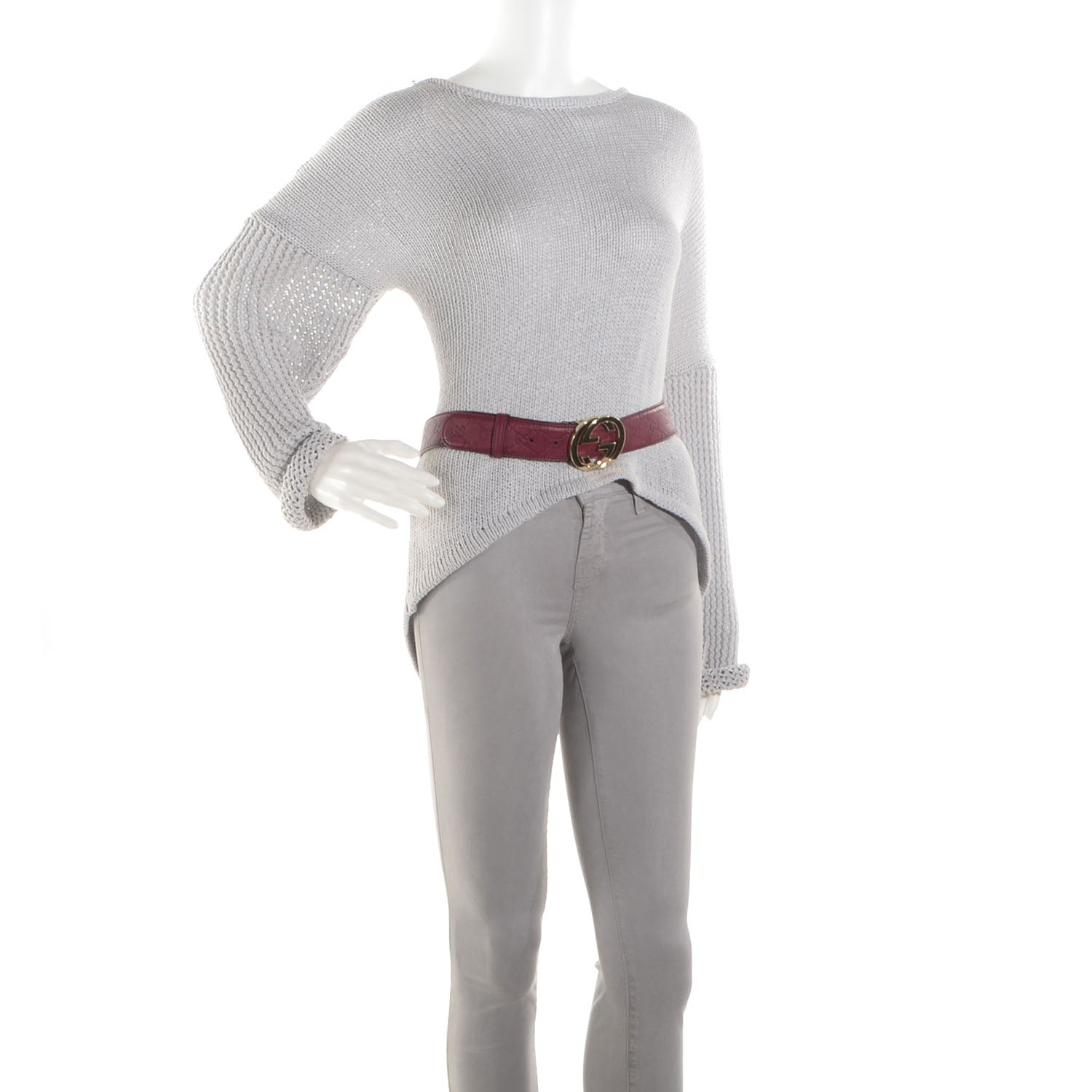 Gucci Guccissima Signature Interlocking G 40mm Belt 90 36 Scarlatto 2 of 5