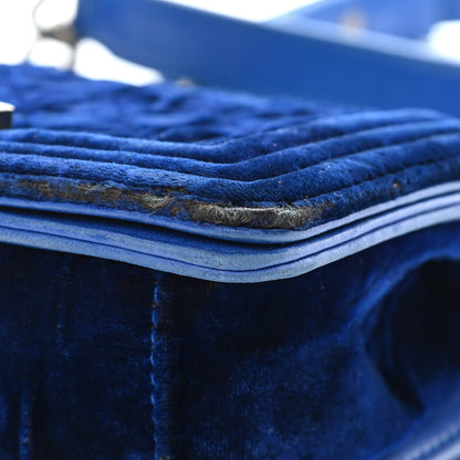 Chanel Velvet Quilted Small Boy Flap Blue 9 of 19
