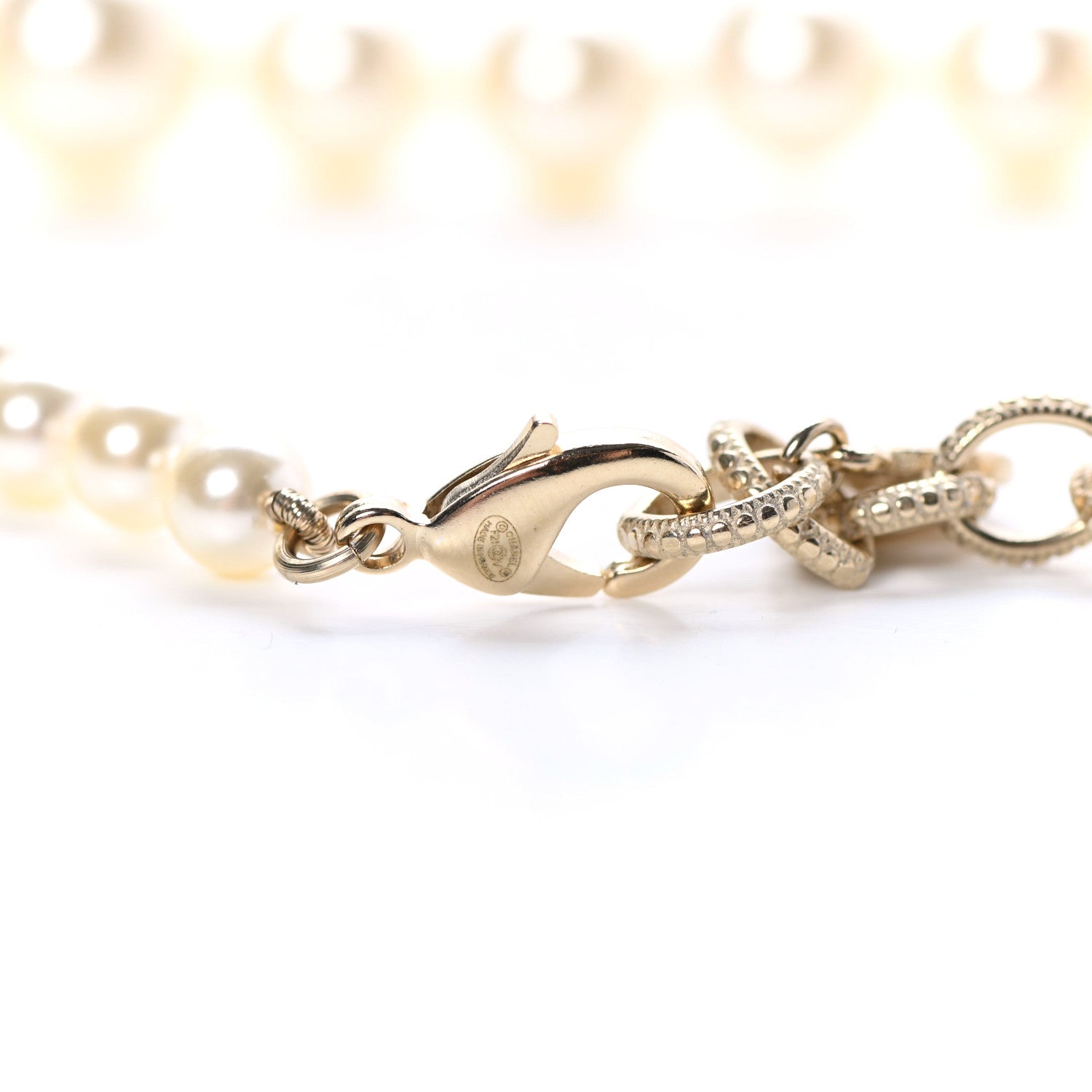 Chanel Pearl CC 100th Anniversary Necklace Light Gold 5 of 5