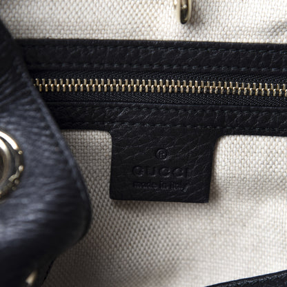Gucci Pebbled Calfskin Medium Soho Chain Shoulder Bag Black 8 of 10