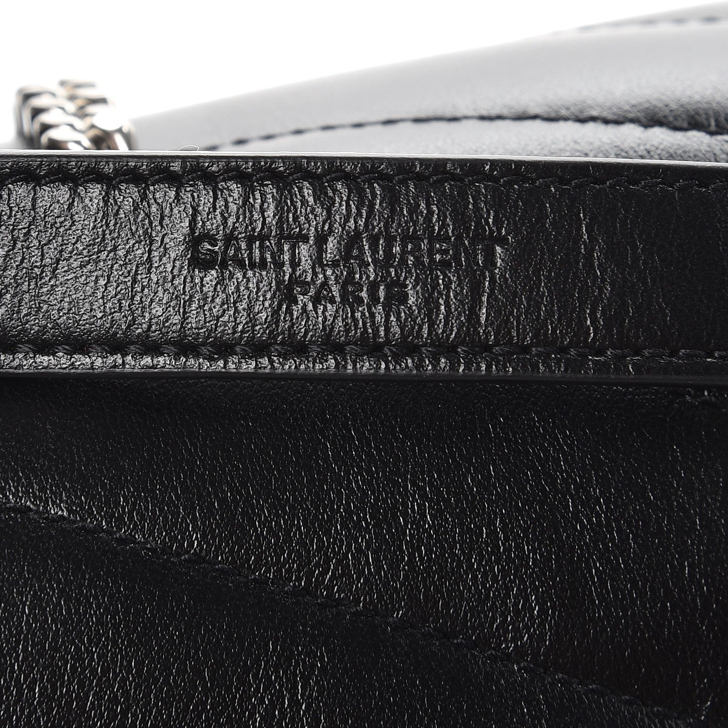 Saint Laurent Calfskin Y Quilted Monogram Small Loulou Chain Satchel Black 8 of 8
