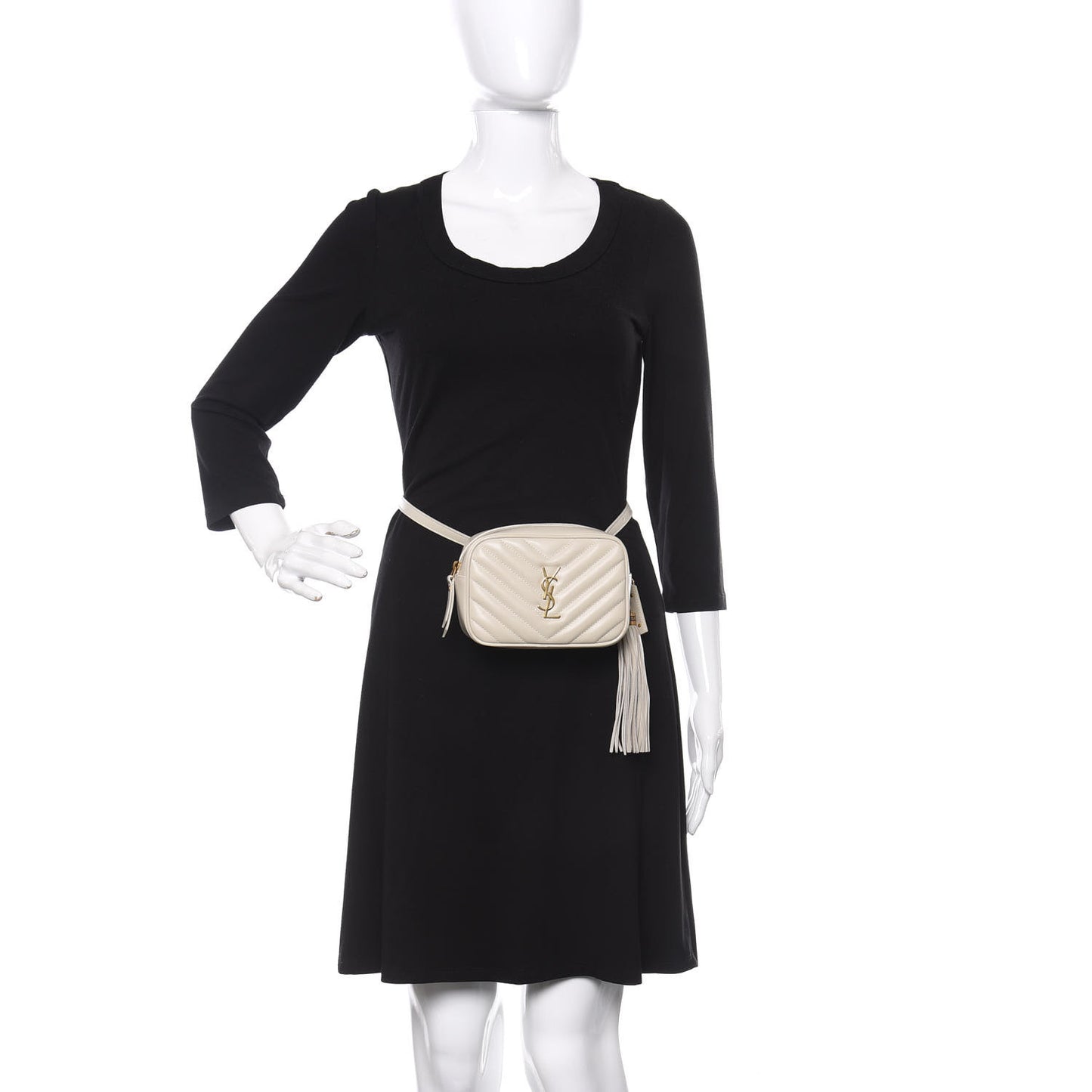 Calfskin Matelasse Monogram Lou Belt Bag Ivory
