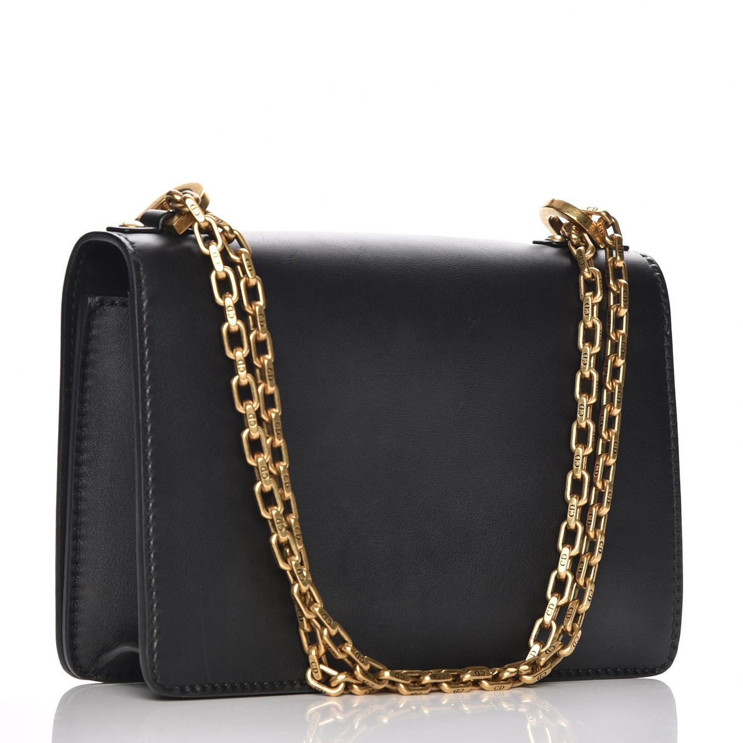 Calfskin J'Adior Chain Flap Bag Black