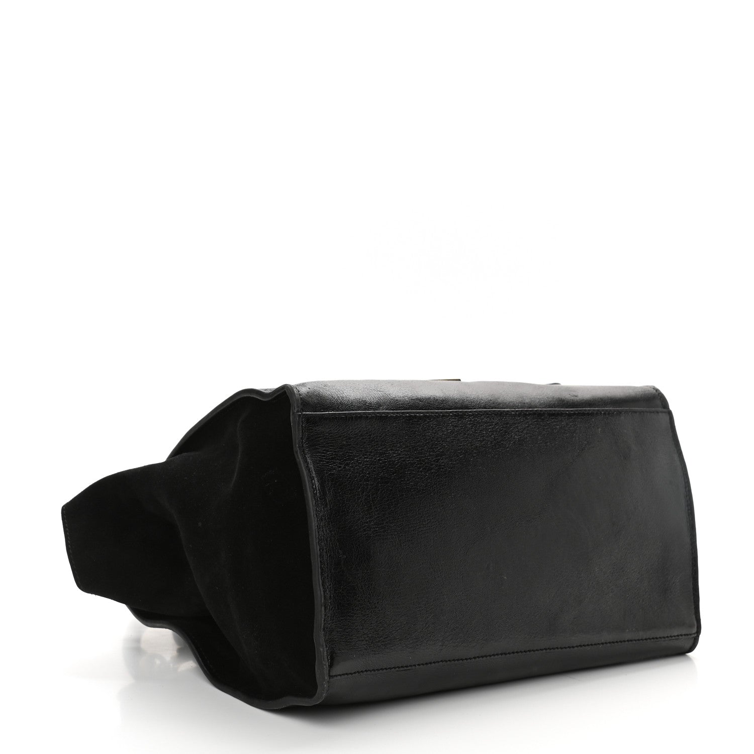 Celine Vernice Suede Medium Trapeze Black 4 of 15