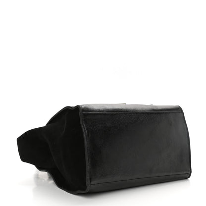 Celine Vernice Suede Medium Trapeze Black 4 of 15