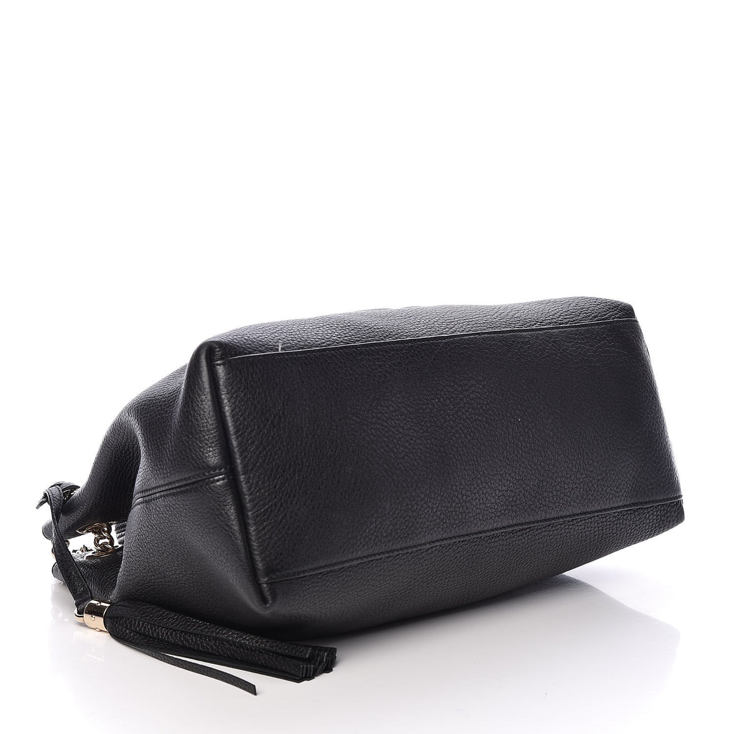 Pebbled Calfskin Medium Soho Chain Shoulder Bag Black