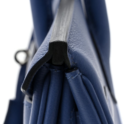 Hermes Taurillon Novillo Birkin 30 Bleu Brighton 10 of 11