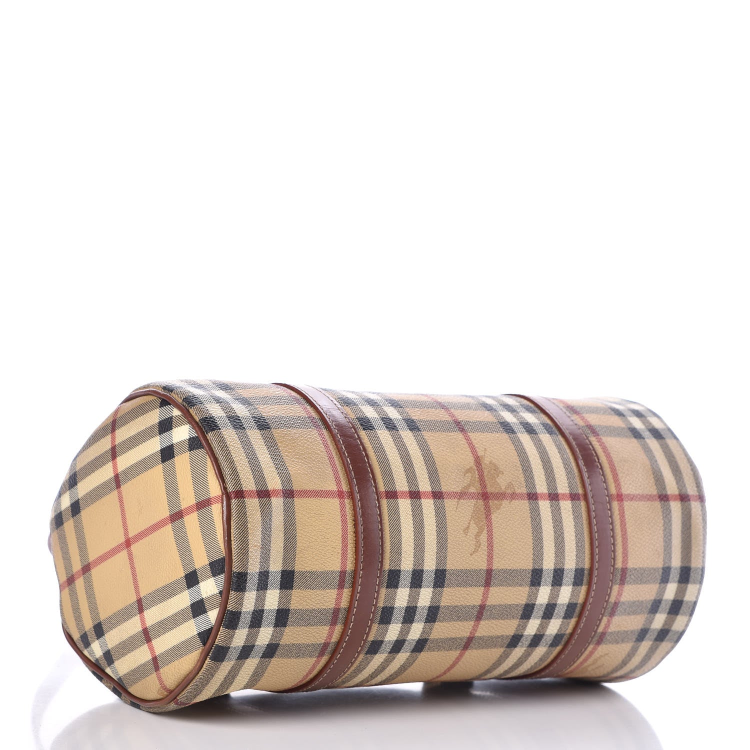 Burberry Haymarket Check Barrel Bag Brown 4 of 15
