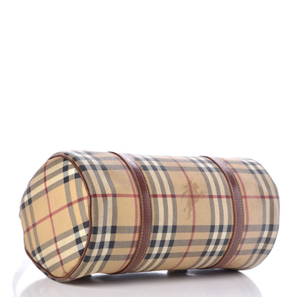 Burberry Haymarket Check Barrel Bag Brown 4 of 15