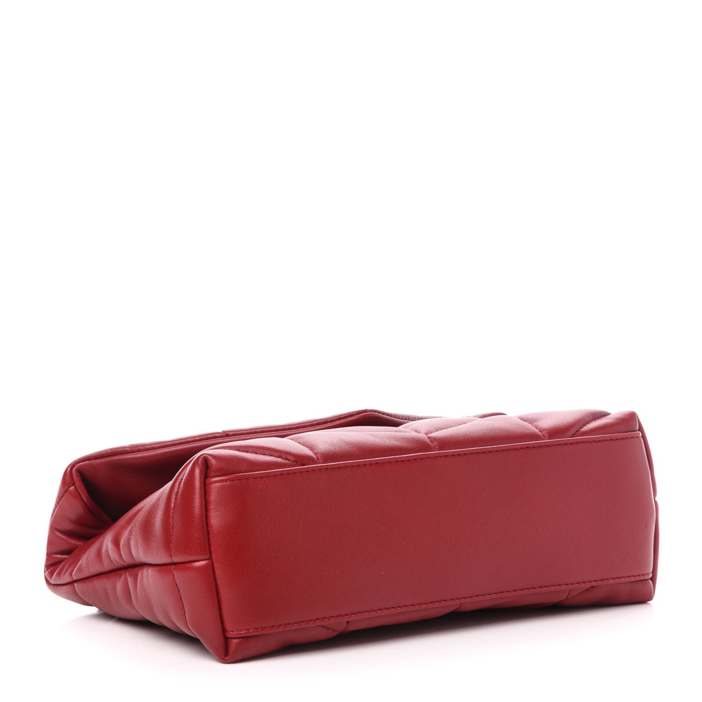 Lambskin Quilted Toy Loulou Puffer Monogram Chain Satchel Red