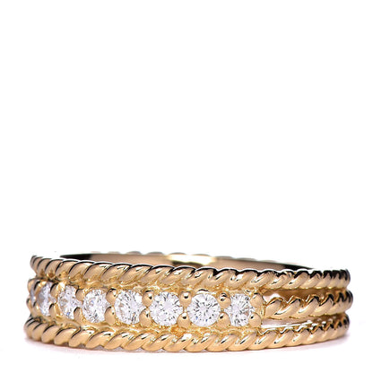 Christian Dior 18K Yellow Gold Diamond Eternity Band Ring 51 5.75 3 of 5