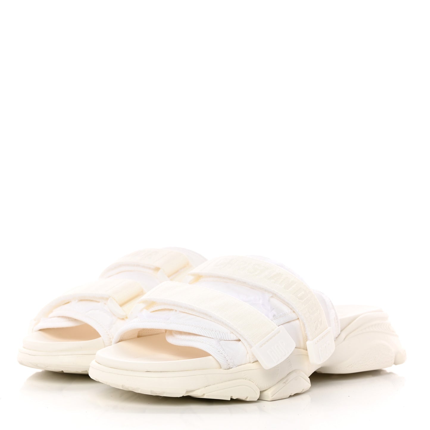 Technical Fabric Camouflage D-Wander Slide Sandals 37 White
