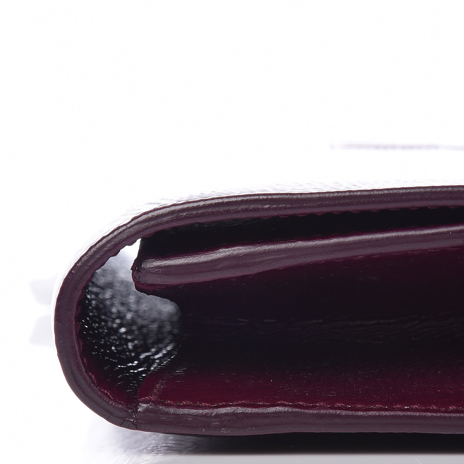 Saint Laurent Textured Patent Monogram Large Belle De Jour Clutch Purple 11 of 14