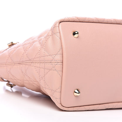 Christian Dior Coated Canvas Cannage Mini Panarea Tote Light Pink 8 of 10