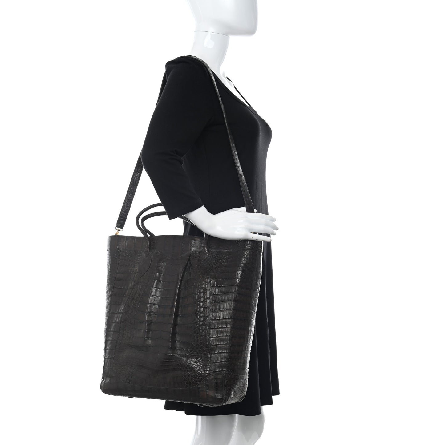 Crocodile Tote Brown