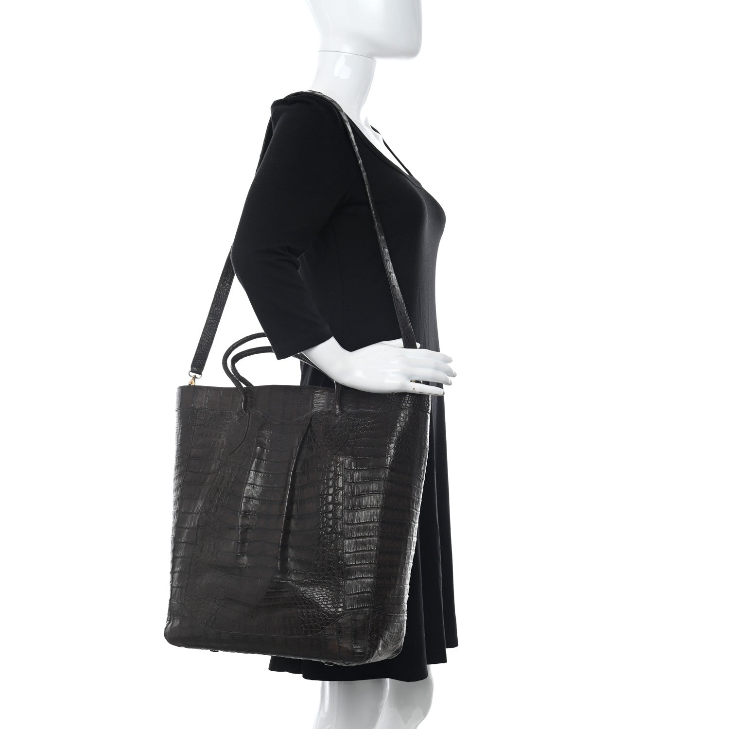 Nancy Gonzalez Crocodile Tote Brown 2 of 15