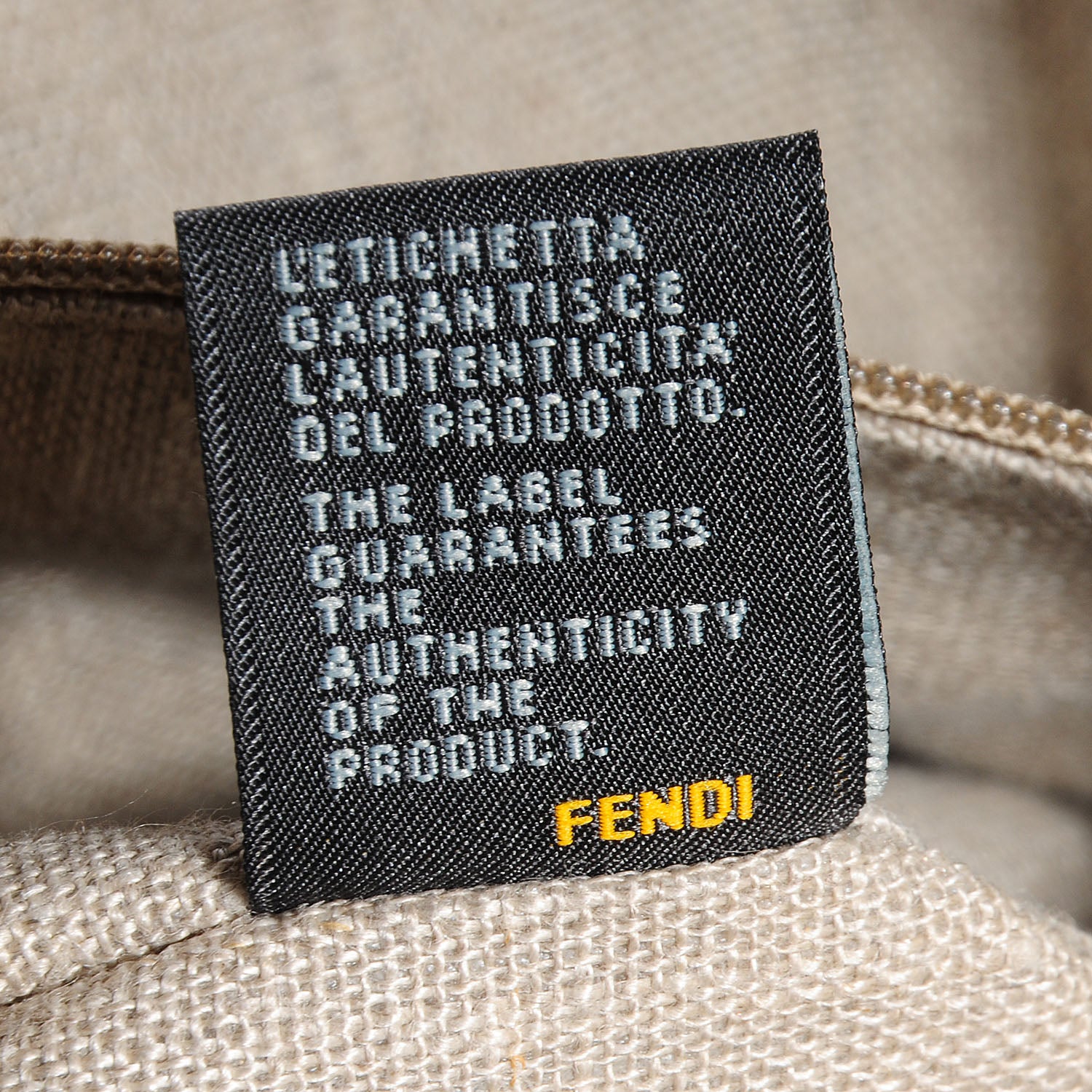 Fendi Pequin Cuoio Vegetale Large Hobo Tobacco Black Cuoio 8 of 11