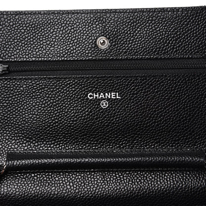 Chanel Caviar Quilted Wallet On Chain WOC Black 4 of 11