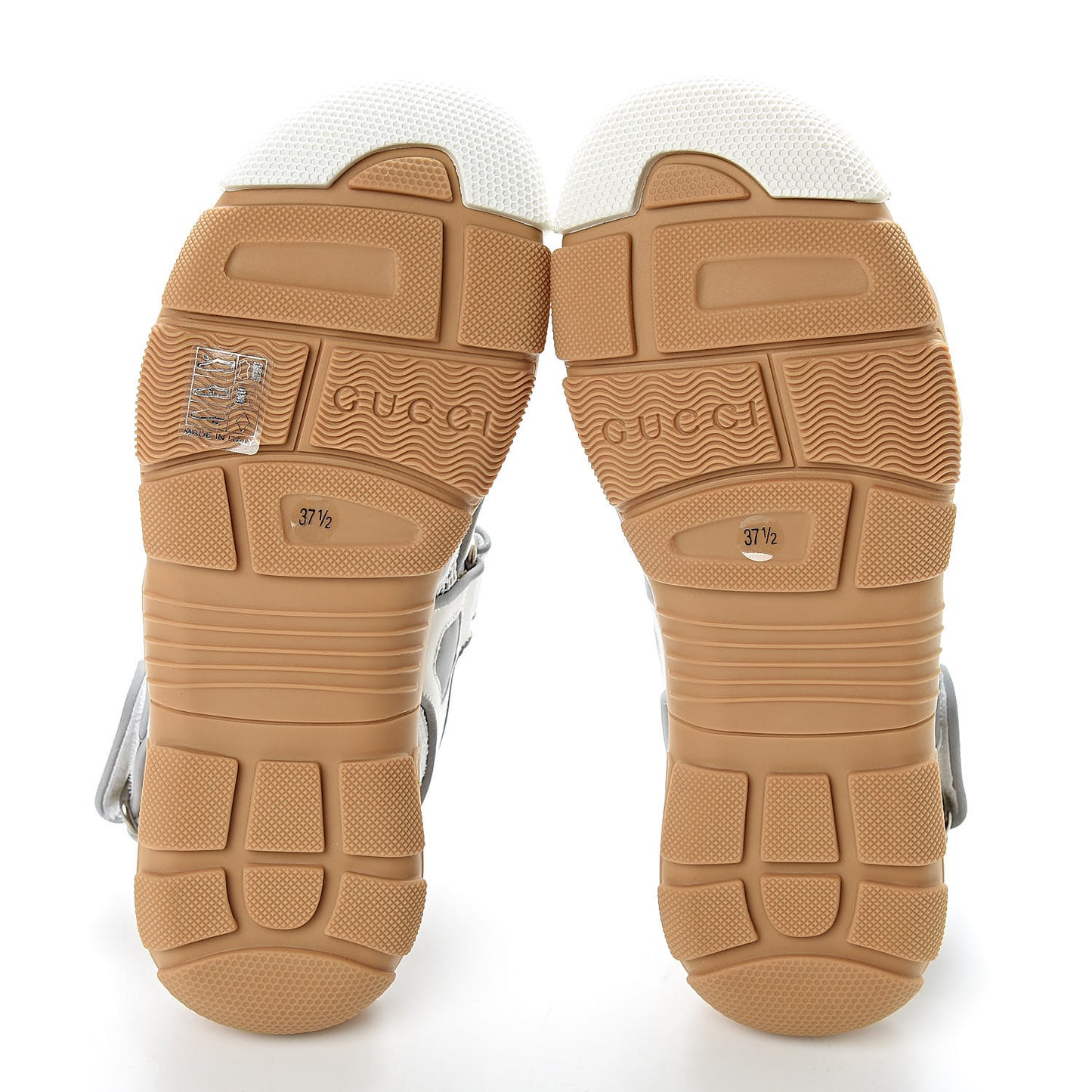 Mesh Fabric Tinsel Sport Sandals 37.5 White Silver