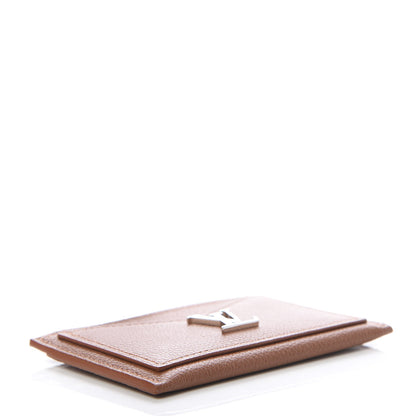 Louis Vuitton Calfskin Lockme Card Holder Caramel 4 of 7