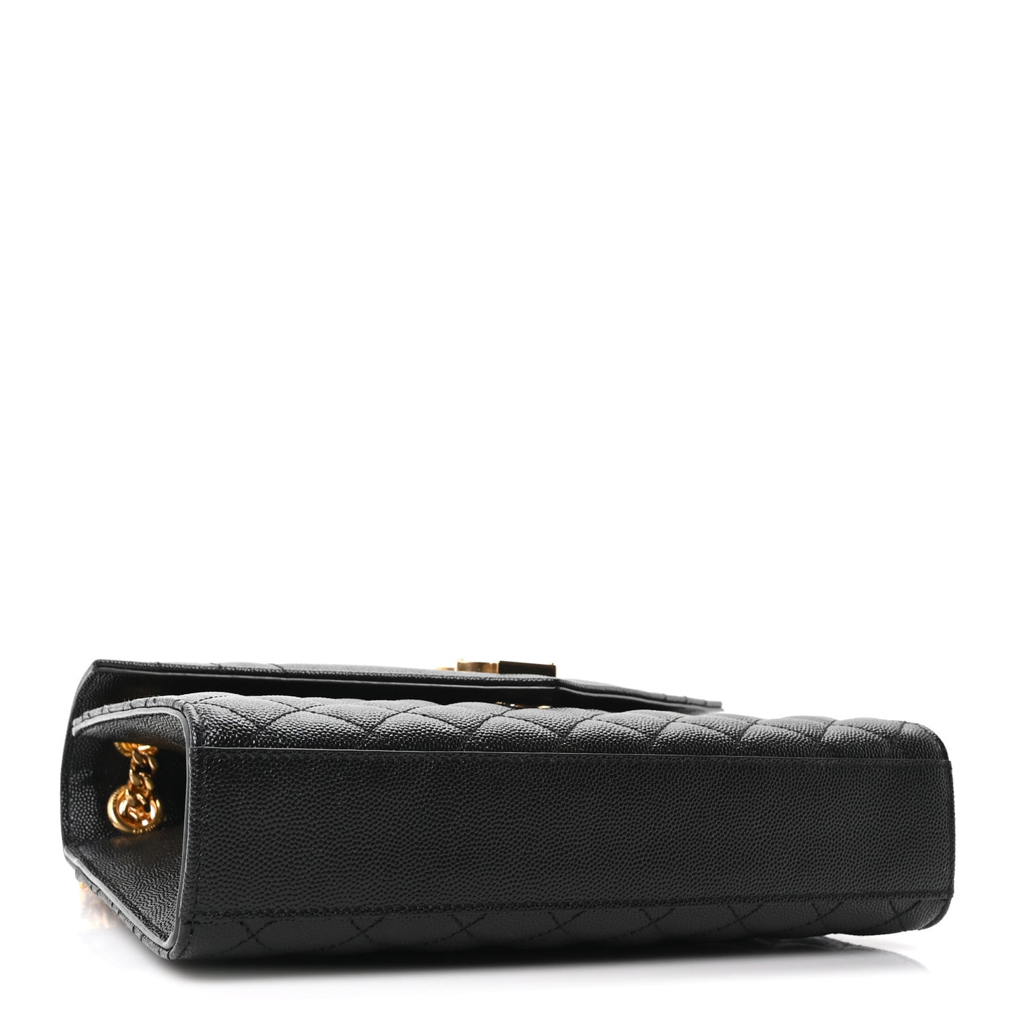 Lambskin Mixed Matelasse Triquilt Medium Monogram Satchel Black